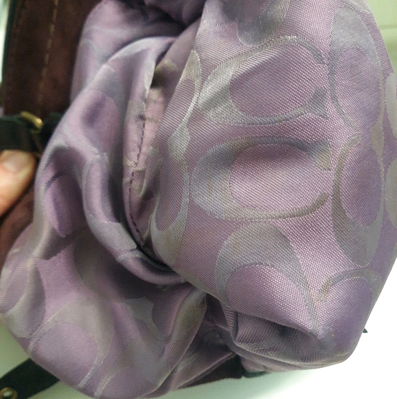 Coach Soho Satchel Purple Plum Suede Purse HO5S-7474 - Picture 13 of 13